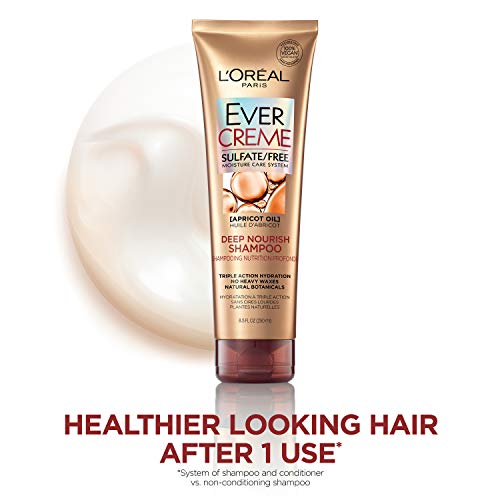 L¡¯Or?al Paris Hair Care Evercreme Sulfate Free Deep Nourish Shampoo, 3 Count
