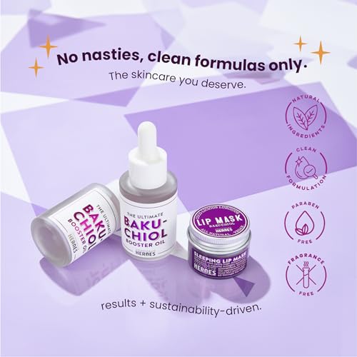 Handmade Heroes 2% Bakuchiol Oil with Sugarcane Squalane, All Natural Retinol Alternative Facial Oil For Radiant and Line Smoothing, Travel size skincare 0.3 fl oz