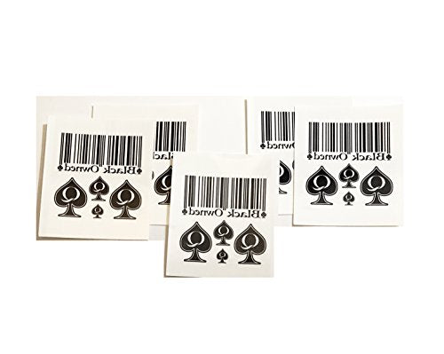 5-Piece Black Temporary Tattoo Pack by SpadesCastle