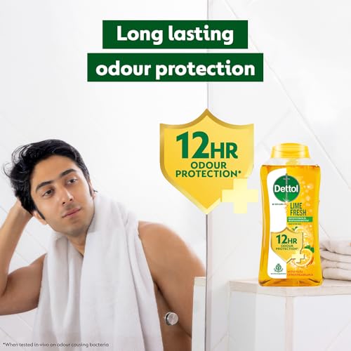Dettol Body Wash and Shower Gel | Lime Fresh | For Women and Men | 250ml (8.45 fl oz)