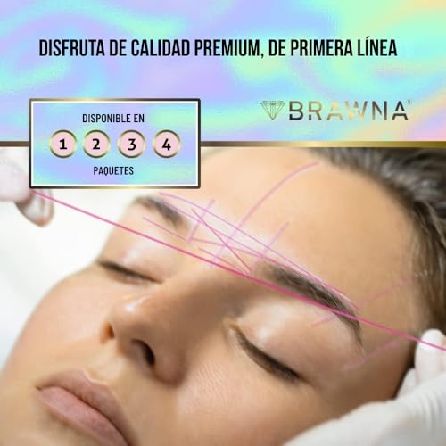 BRAWNA Pink Microblading Brow Mapping String - 2 Pack