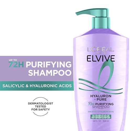 L'Oreal Paris Elvive Hyaluron + Pure Shampoo & Conditioner Set, 56 Fl Oz