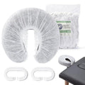 Thicken & Ruffle Edge Disposable Face Cradle Covers 100pcs for Massage & Spa