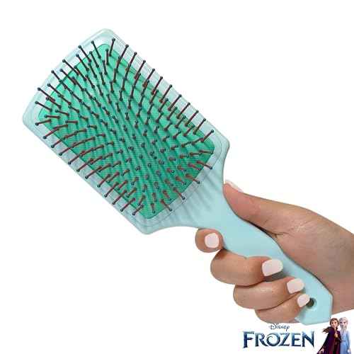 LUV HER Frozen Kids Hair Brush & Spa Headband Set for Girls - Features Elsa - Fun Grooming Kit for Detangling, Styling & Skincare - Soft & Stretchy, One Size, Ages 3+