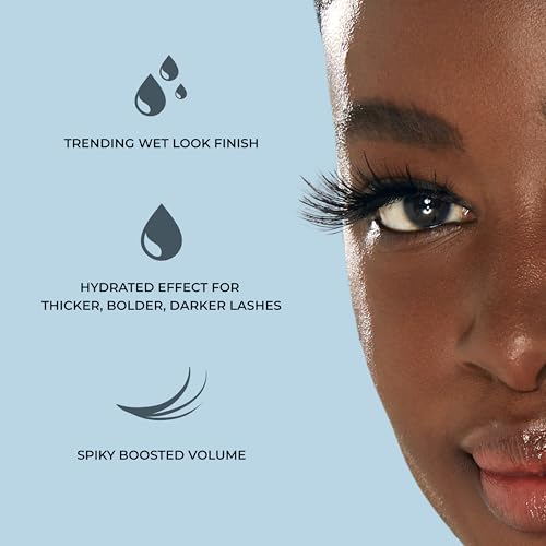 KISS Lash Drip False Eyelashes, Spiky X Boosted Volume, Unique Wet Look Hydrated Effect, Multi-Length Rewearable Fake Eyelashes, Wispy Crisscross Lash Pattern, Style ¡®Icy¡¯, 1 Pair (Pack of 2)