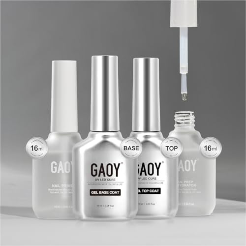 GAOY Nail Dehydrator & Primer with Gel Top Base Coat 16ml