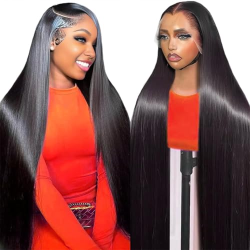 32" Straight Lace Front Wig 200% Density Brazilian Human Hair