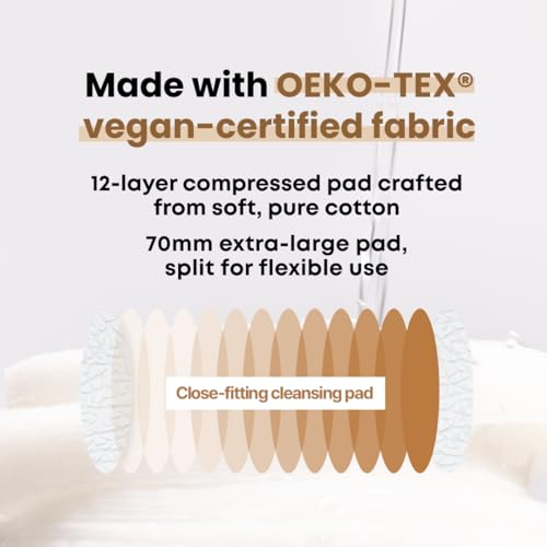 Rice Water Cleansing Pads ? Makeup Remover Wipes & Korean Toner Pads with Centella Asiatica, Exfoliating for Blackhead Removal & Pore Minimizer, 50 Pad