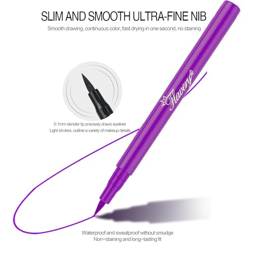 12 Colors Liquid Eyeliner Set, Waterproof Long-Lasting