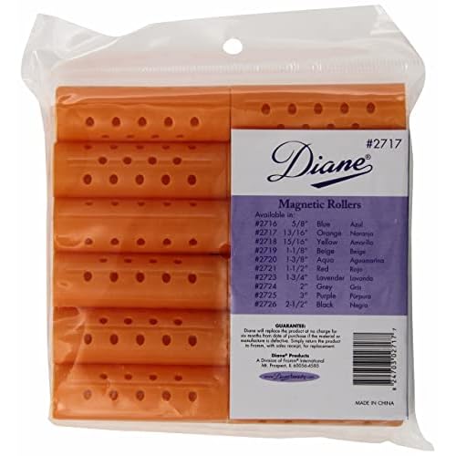 Diane Magnetic Rollers, Orange, 0.81 Inch, 12 Count (Pack of 1)