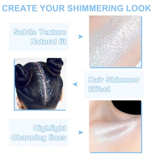 Rainbow Glitter Spray for Hair, Body & Face - Festival Sparkle