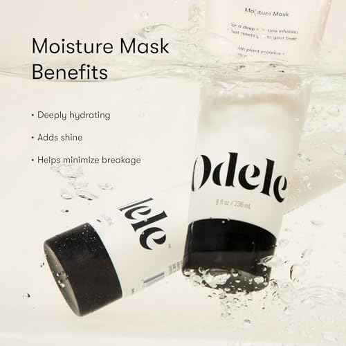 Odele Moisture Hair Mask, Conditioner Treatment with Jojoba and Argan Oils for All Hair Types + Textures, 8 Fl Oz
