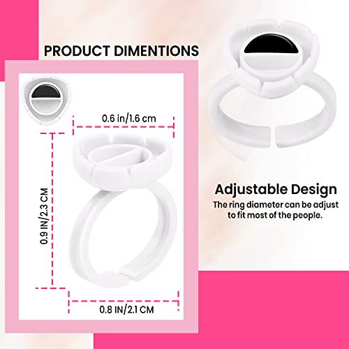 200pcs Adjustable Lash Extension Glue Rings - Volume & Individual
