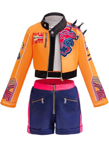 Kpop Halloween Cosplay Costume Set for Girls - Jacket, T-Shirt & Shorts