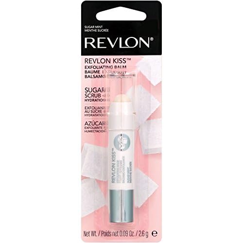 Revlon Lip Scrub Balm, Kiss Sugar Scrub Exfoliator, Lip Makeup with 24 Hour Long Lasting Hydration, Sugar Mint, 0.09 oz (Pack of 2)