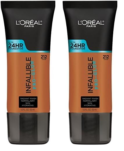 L'Oreal Paris Infallible Pro-Glow Foundation, Cocoa, 1 fl; oz. (Pack of 2)