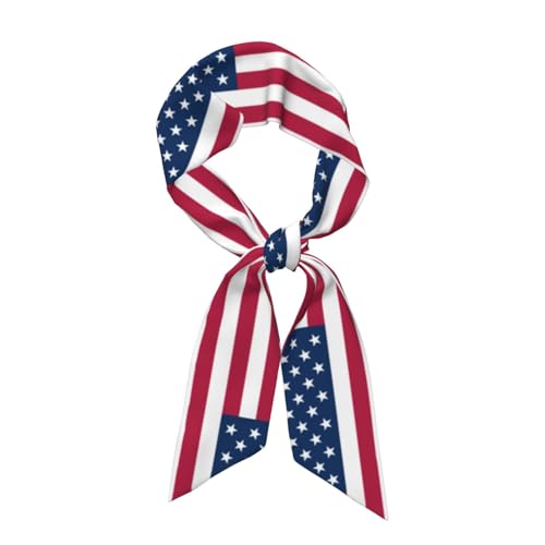 Women's US Virgin Islands Flag Silk Scarf Multi-Purpose Headband & Accessory