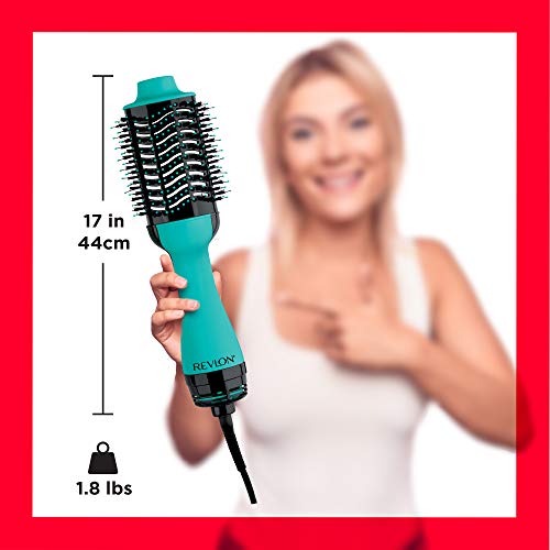 REVLON One-Step Volumizer Original 1.0 Hair Dryer and Hot Air Brush, Teal