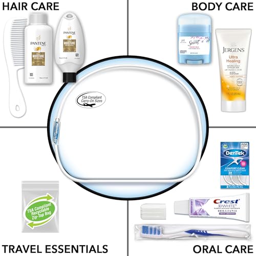 Women's Travel Toiletry Kit 10-Piece TSA Compliant Bag