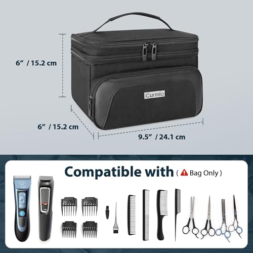 CURMIO Double Layer Hair Clipper Travel Case | Compatible Wahl/Andis