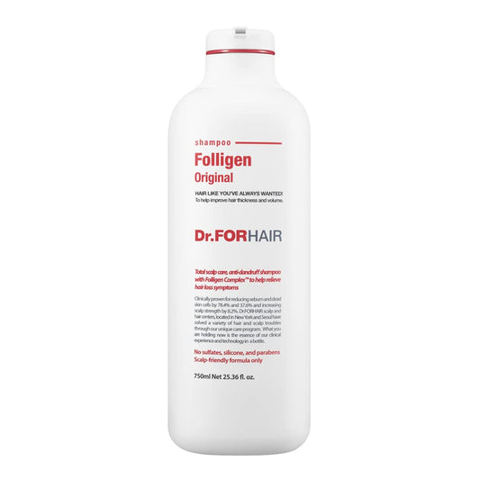 [Dr.FORHAIR] Folligen Shampoo (750 ml/25.36 fl.oz) [Paraben FREE, Silicone FREE, Sulfate FREE]