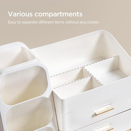 HBlife Makeup Organizer with Brush Holder & Drawers