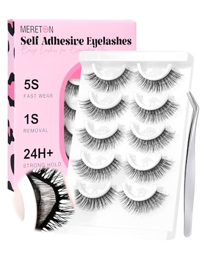 Self-Adhesive Eyelashes 5 Pairs Preglued Waterproof
