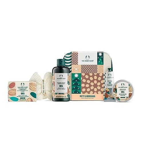 The Body Shop Nutty & Nourishing Shea Essentials Body Care Holiday Gift Set, Vegan, 5-Piece Set