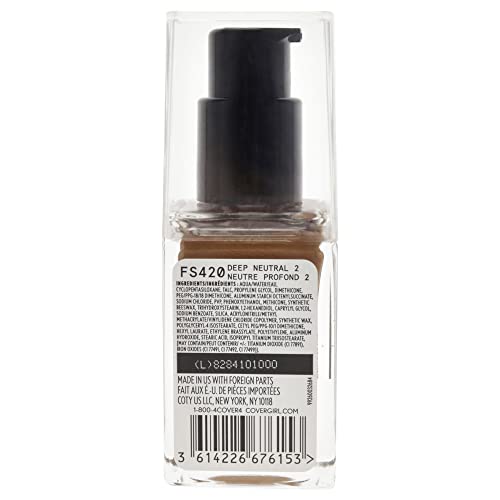 COVERGIRL Full Spectrum Matte Ambition All Day Foundation, Deep Neutral 2, 1 Fl Oz
