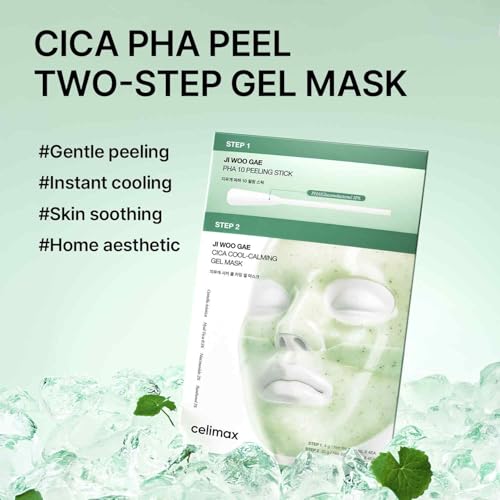 Celimax Cica PHA Peel 2-Step Gel Mask for Sensitive Skin - Hydrating & Calming