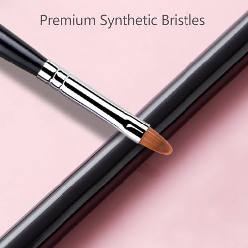 Retractable Lip Brush with Cap - Makeup Applicator for Lipstick & Gloss