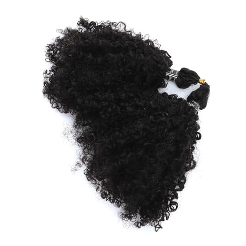 Tight Curly Crochet Hair 120g 100% Human Hair 18in Black