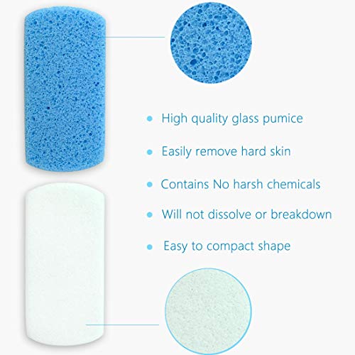 Maryton 2-Pack Glass Pumice Stone for Feet - Double Sided Callus Remover