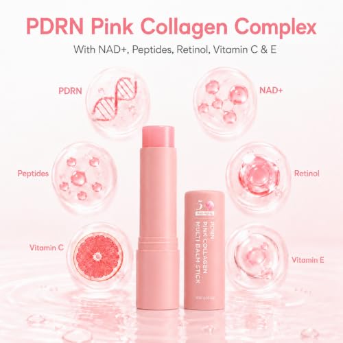 PDRN Pink Collagen Balm Stick 2-Pack | Hydrating Face & Lip Balm