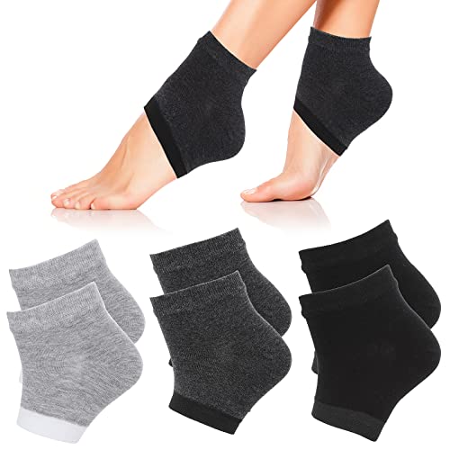 Sibba Gel Heel Socks - Moisturizing Open Toe (3 Pairs)