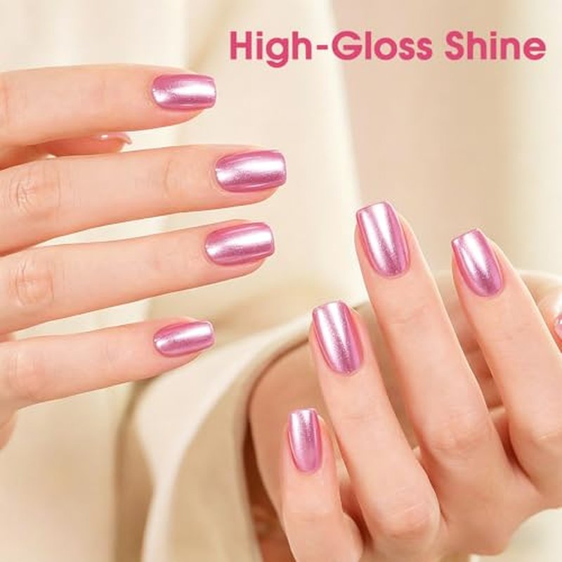 COSMOO Quick Dry Pearl Pink Nail Polish - 0.42 fl oz Chip Resistant