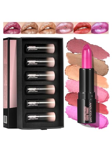 Anglicolor 6-Piece Metallic Glitter Lipstick Set