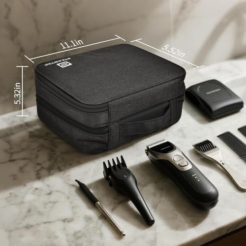 Barber Clipper Organizer Bag with Double-Layer Storage