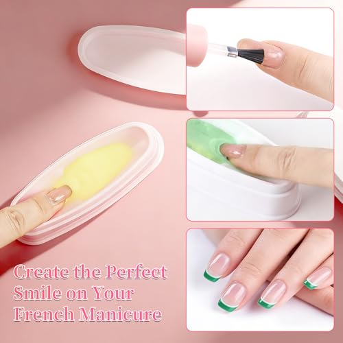 ANGNYA French Manicure Dip Powder Tray Set - 2 Pack Nail Dipping Container