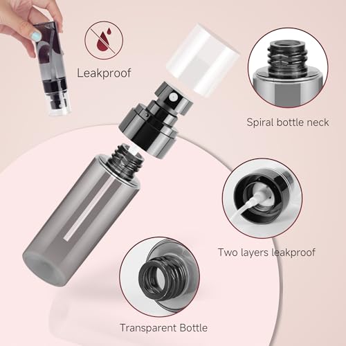 GIVITASOT 3-Pack 1oz Fine Mist Spray Bottles - Durable Mini Misters