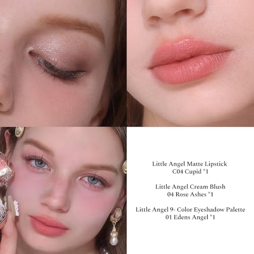 Flower Knows Little Angel 5-Piece Makeup Set with Matte Lipstick, Cream Blush & Eyeshadow