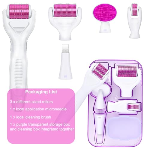 6-in-1 Derma Microneedling Roller Kit for At-Home Skincare