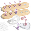 Modelones Nail Art Stand Set with Wide Display Bases & Magnetic Tips - Press On & Nail Tips Holder