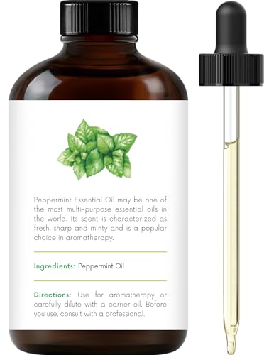 Peppermint Essential Oil 4 Fl Oz - 100% Pure & Natural for Aromatherapy
