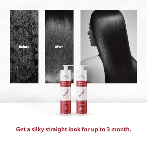 I Belli Capelli Ravenna Professional Keratin, Long-lasting Straightening Effect- Cirugia Capilar Para el Cabello- Celulas Madres Para el Cabello-Straightener System- 2x1L/33.8: