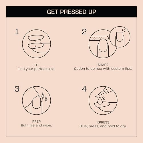 OPI On Point Press On Nails - 30 Count with Glue
