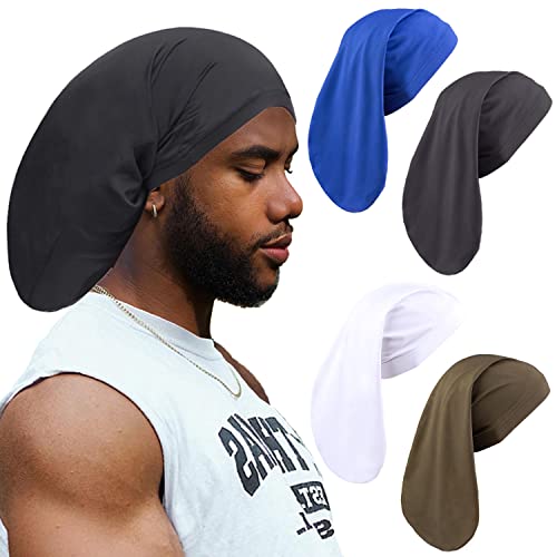 Leeven 4-Pack Dreadlock Sleep Caps for Men & Women