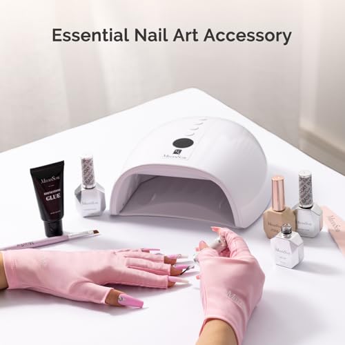UV Protection Gloves for Gel Nails, UPF50+ Fingerless