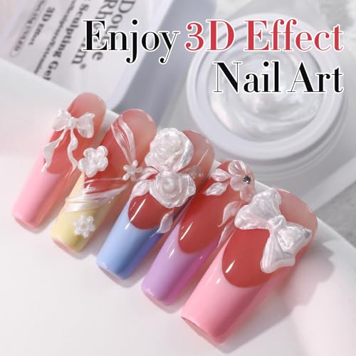 Double Rhythm 3D Hard Sculpting Gel - Nail Extension Building Gel 0.5oz