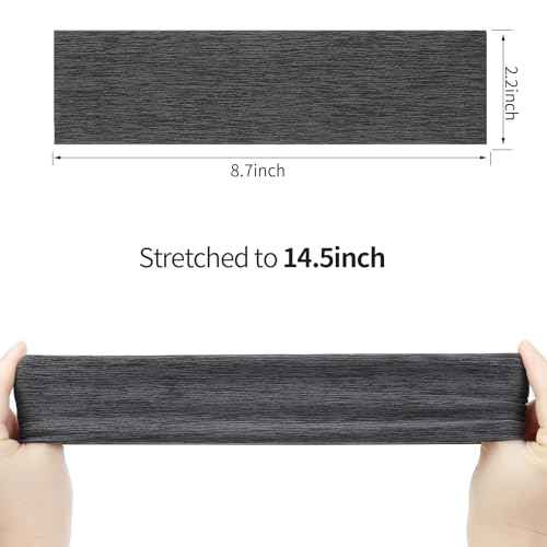 8 Pack Sport Headbands for Women, Elastic Soft Fabric Non-Slip Hair Bands Hair Warp for Daily Workout Yoga Running Sports